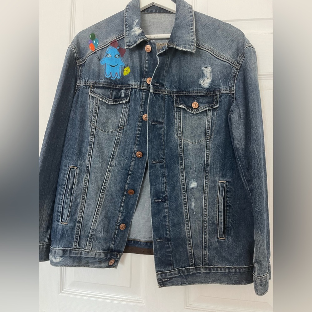 Unique Hand Drawn . Machine Washable. S/M View 3